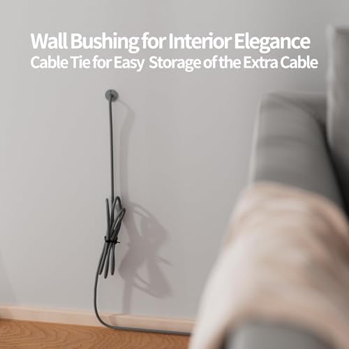 EAZUSE Starlink cable routing kit with wall pass-through grommet, wire clips, cable ties, drill bits for Starlink Gen 2/3 dish installation