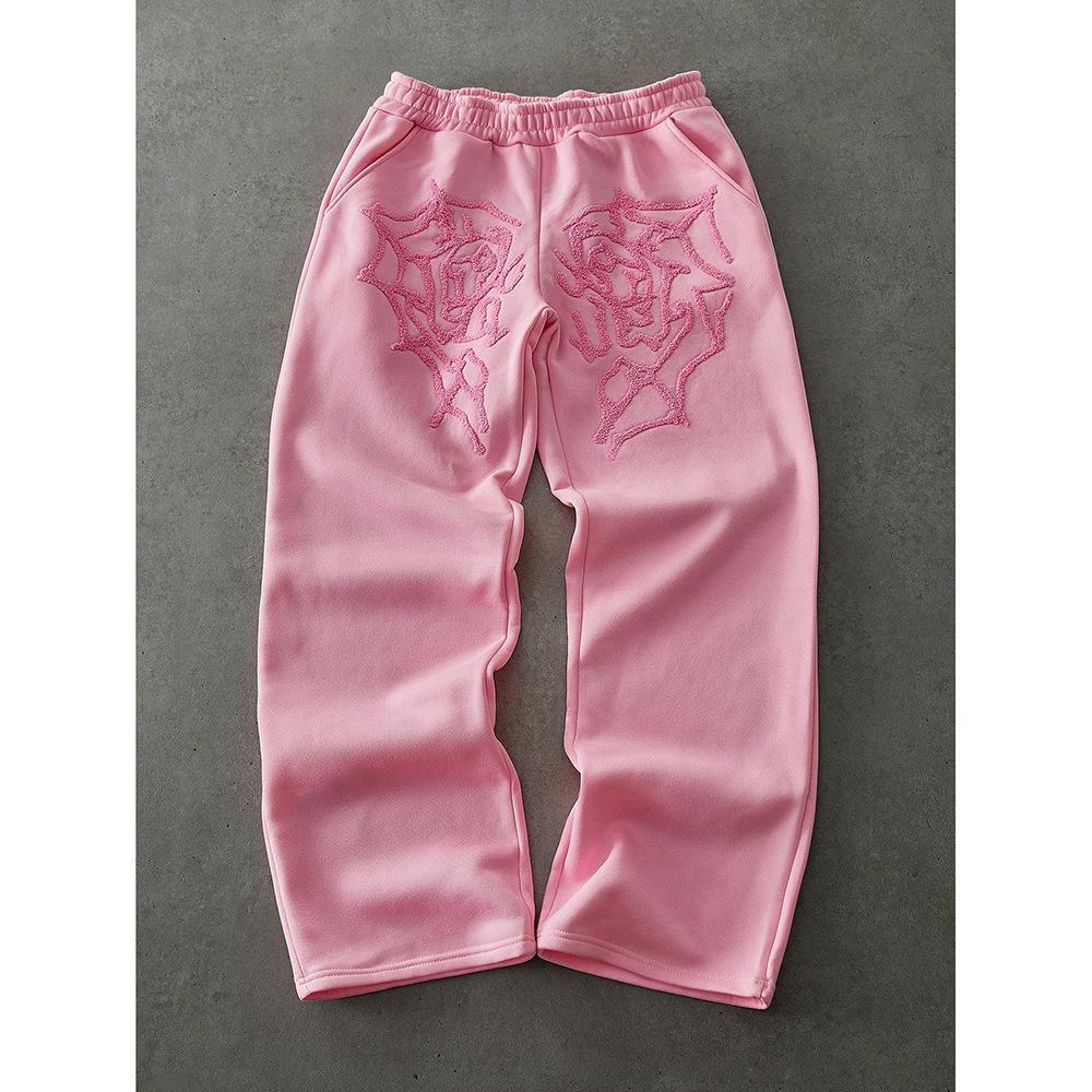 Men's niche design loose-fitting straight-leg versatile pants in a clean, contemporary style