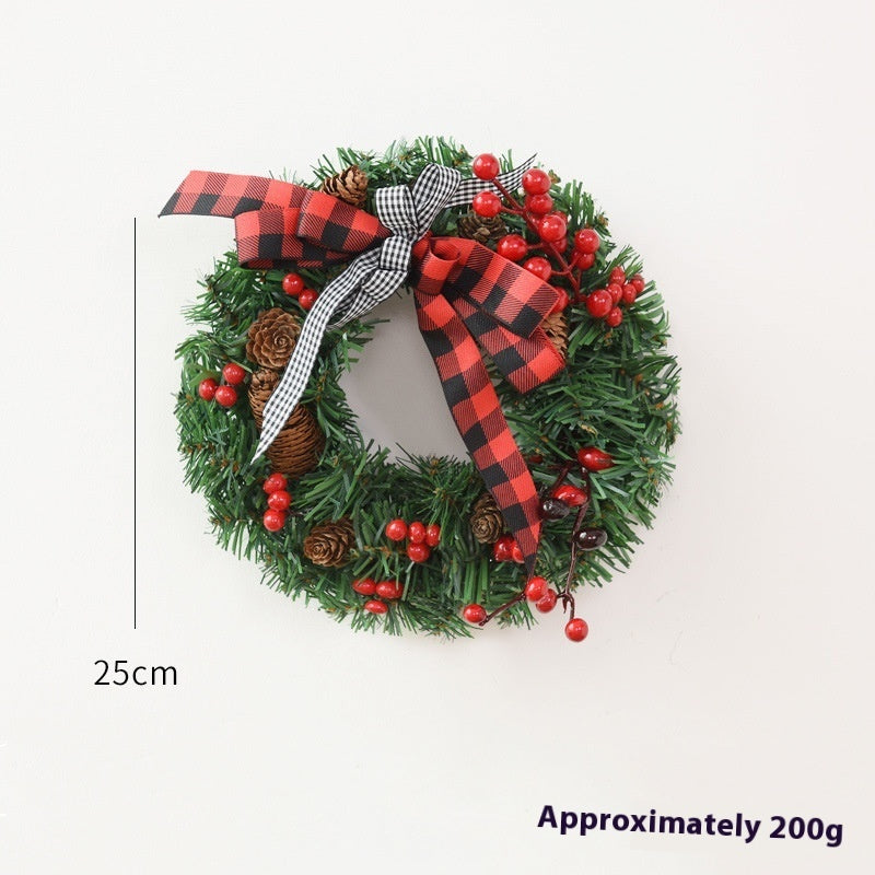 Christmas garland bow door hanging decoration for festive window and Christmas decor