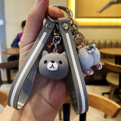 Cute creative key ring doll ornament displayed as a small decorative accessory