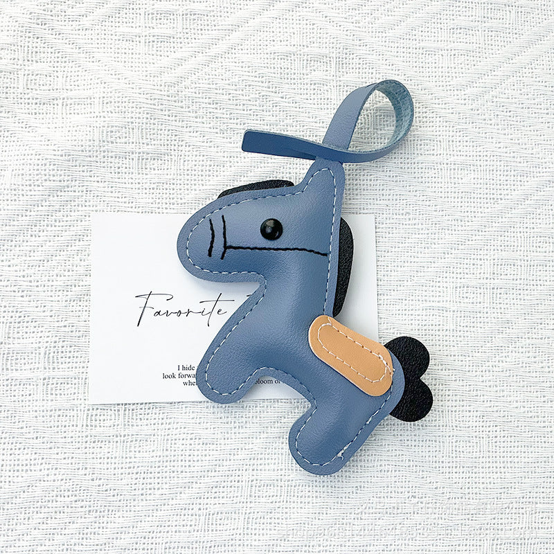 Horse fashion keychain bag charm with detailed horse design and metal clasp