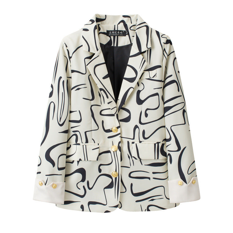 Women's sophisticated designer-style blue blazer for casual wear