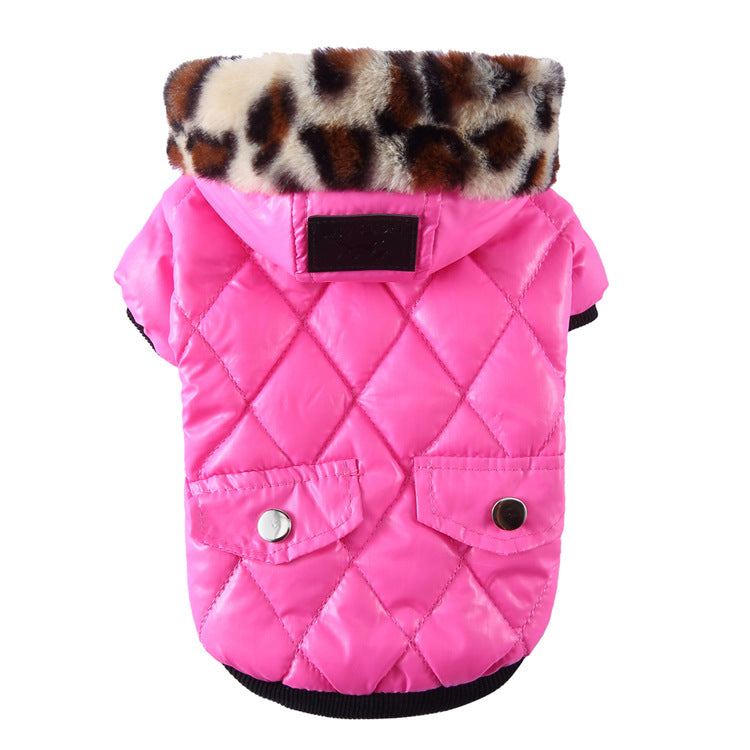 Zippered cotton padded pet clothes in a cozy design