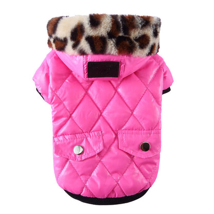Zippered cotton padded pet clothes in a cozy design