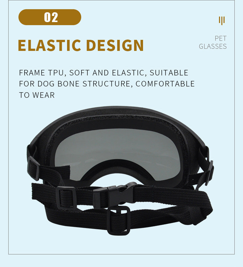 Ski pet dog wind protection goggles for winter outdoor use