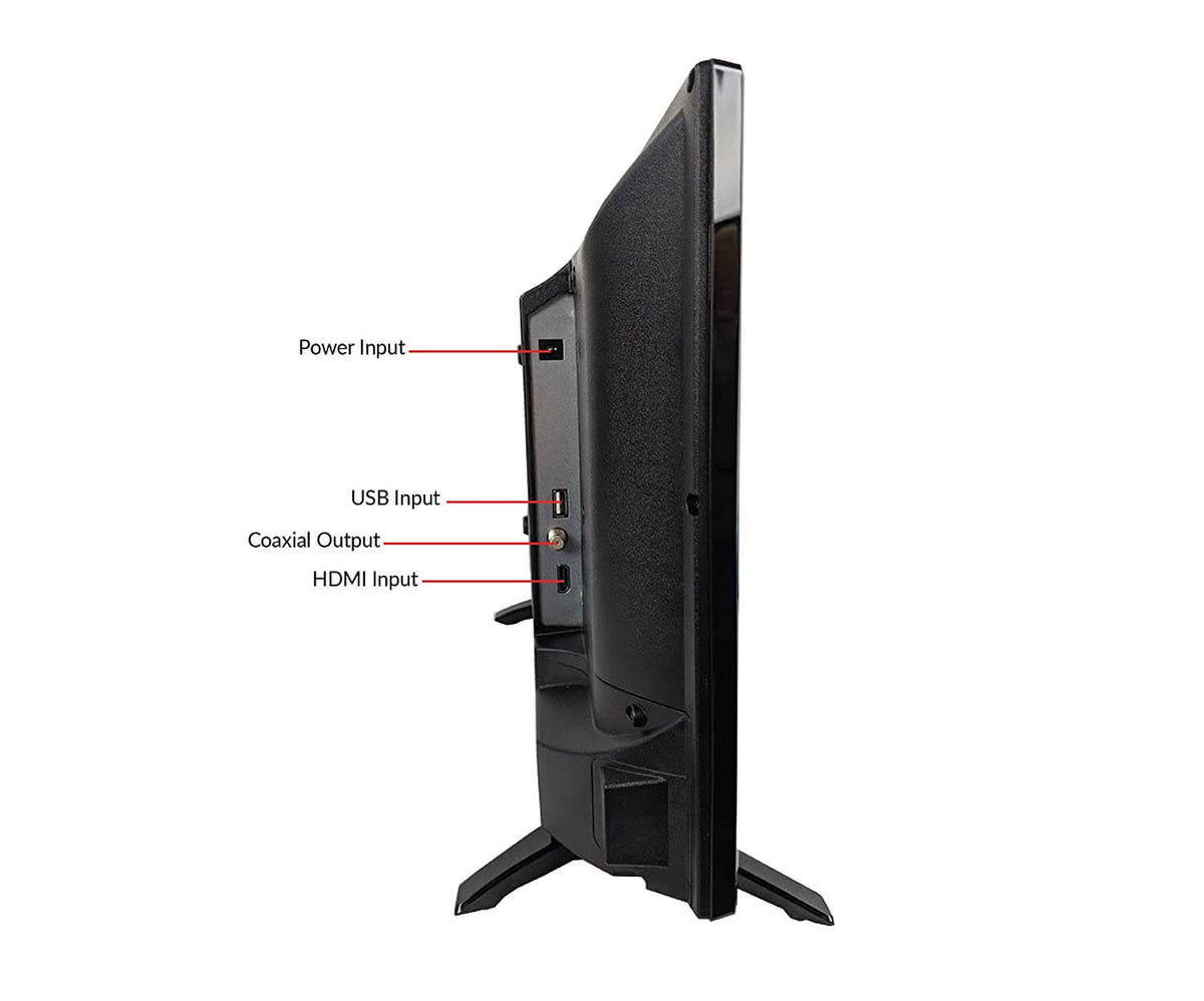 Supersonic 24-inch LED HDTV with widescreen display, USB, SD card reader, and HDMI ports.