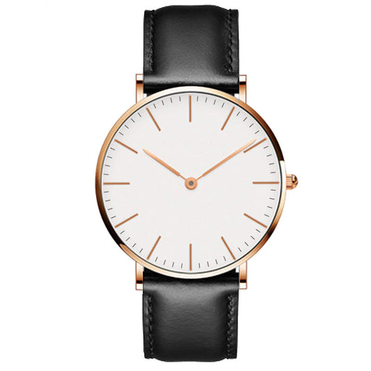 Retro casual fashion watch in European and American style with classic analog dial and adjustable strap