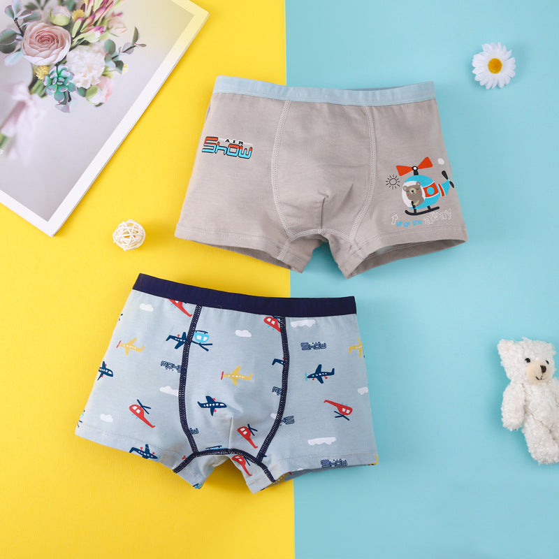 Cartoon simple cotton breathable boy underwear by My Store