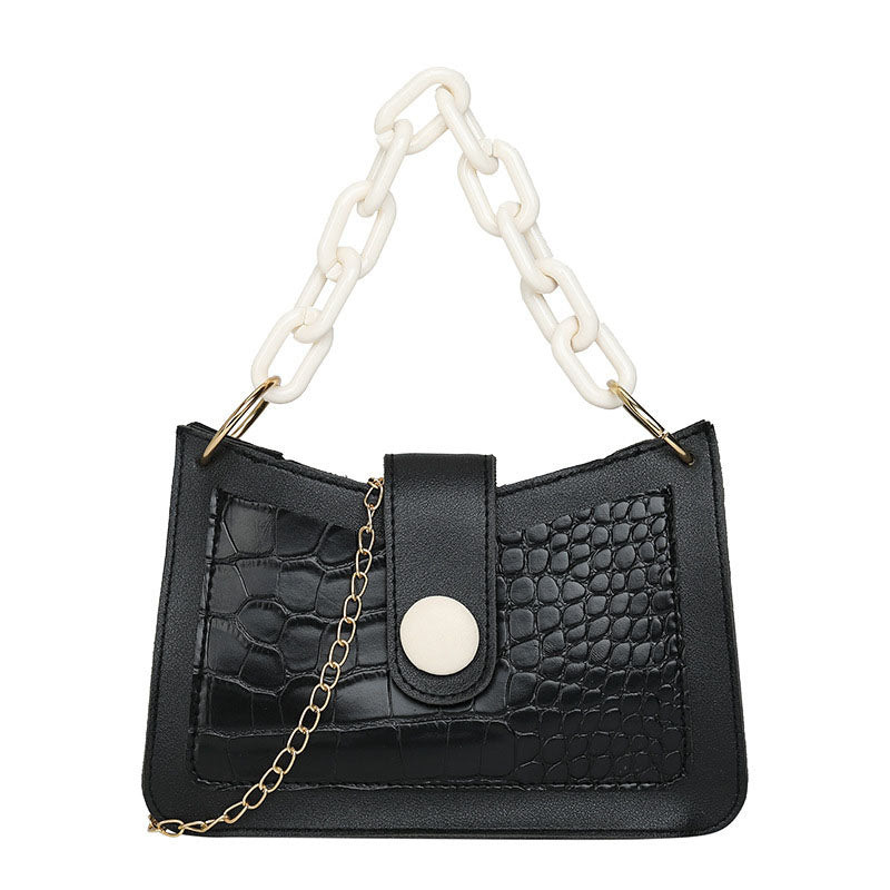 Women's stone pattern shoulder messenger bag by BACKUPMYFILESNOW® with underarm design and stylish stone pattern.