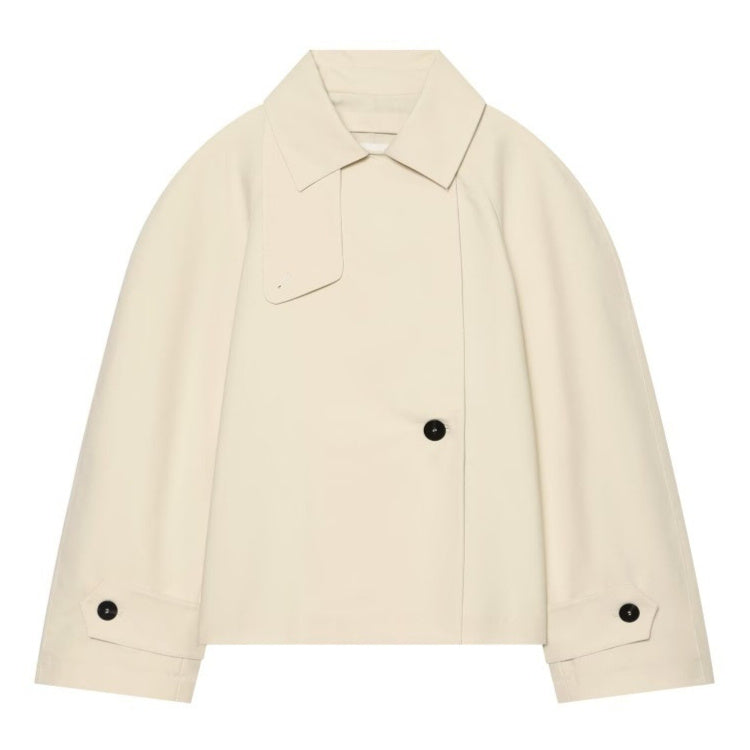 Women's loose-fitting short lapel trench coat by My Store