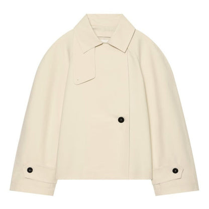 Women's loose-fitting short lapel trench coat by My Store