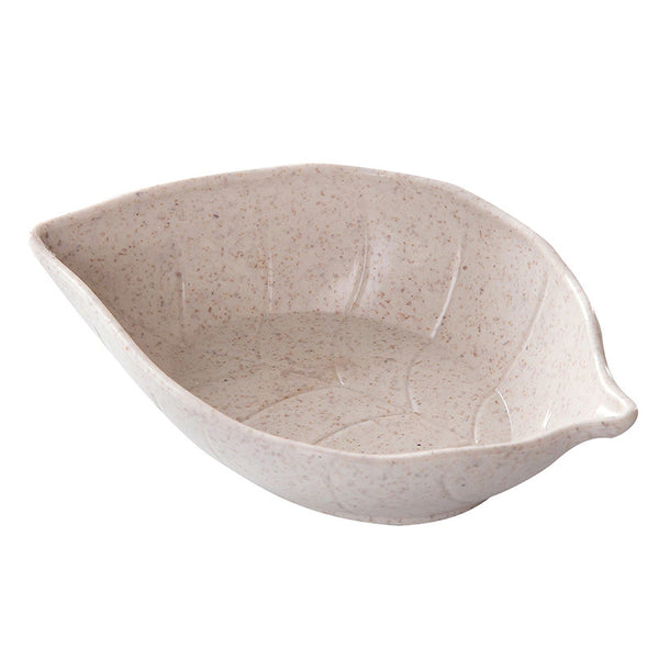 Japanese style small straw leaves snacks plate with intricate straw leaf design, ideal for serving small snacks or appetizers.