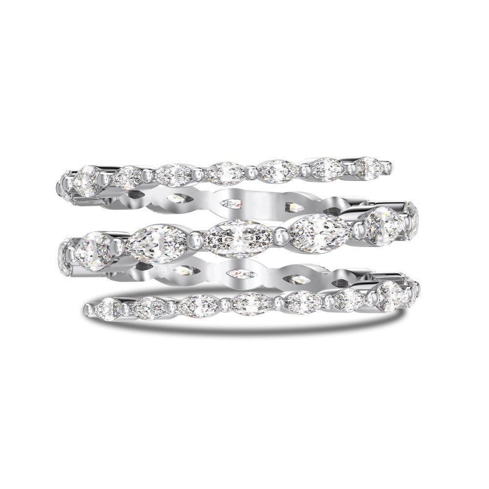 Female spring design inlaid bracelet ring with decorative detailing emisaveni