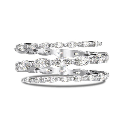 Female spring design inlaid bracelet ring with decorative detailing emisaveni