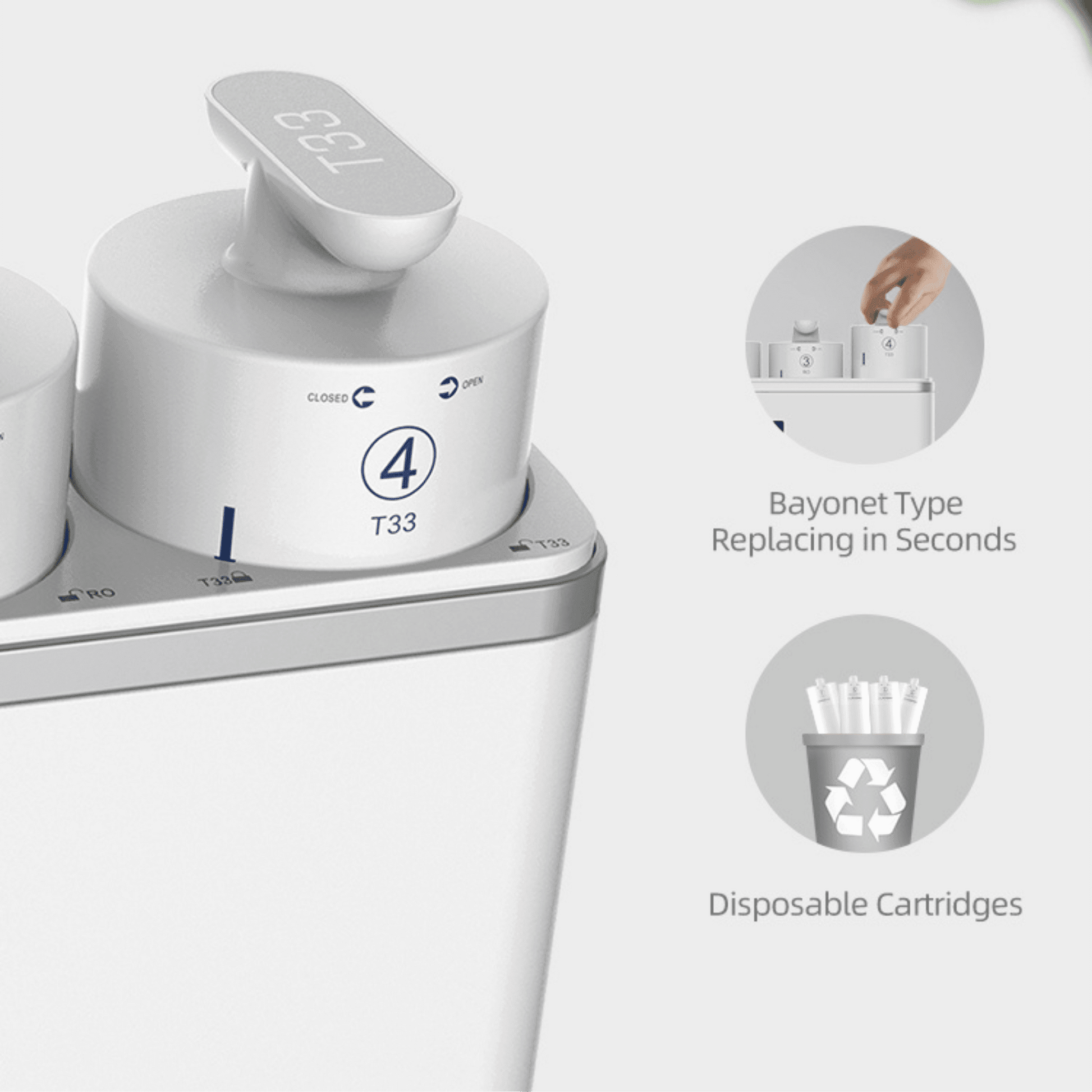 Echo Water RO tankless reverse osmosis water filter machine with sleek design for clean, filtered drinking water.