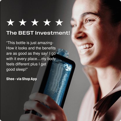 Echo Water hydrogen water bottle with sleek design and easy-to-use hydrogen generation features.