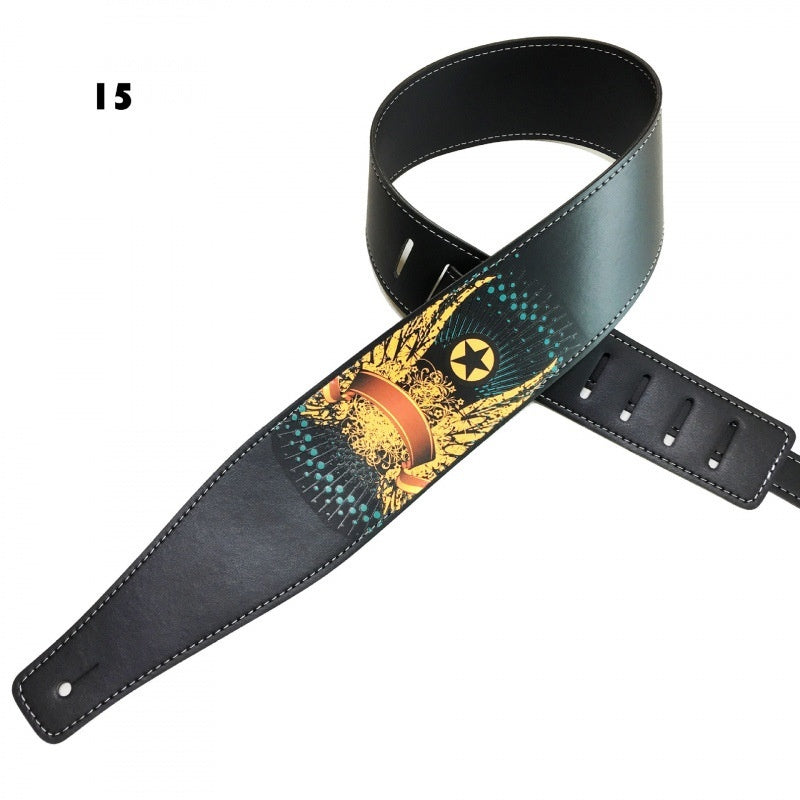 Color printing folk guitar shoulder strap for musical instrument accessories