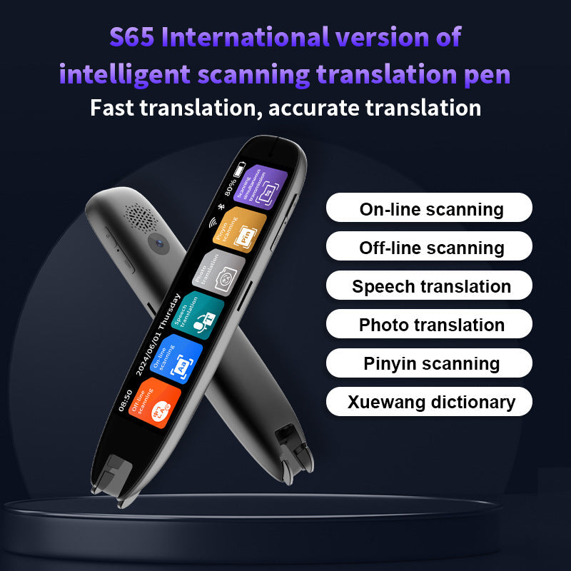 Multi-language photo scanning translation pen with precision scanner and digital display