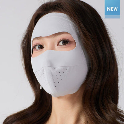 Ice silk sunscreen face mask by My Store, lightweight cooling face covering for sun protection