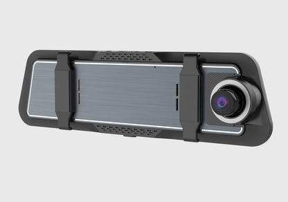 HD streaming dual-lens driving recorder dash camera, front and rear view lenses with display screen