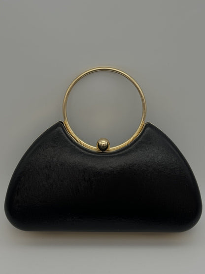 Women's minimalist metal frame evening clutch handbag for parties