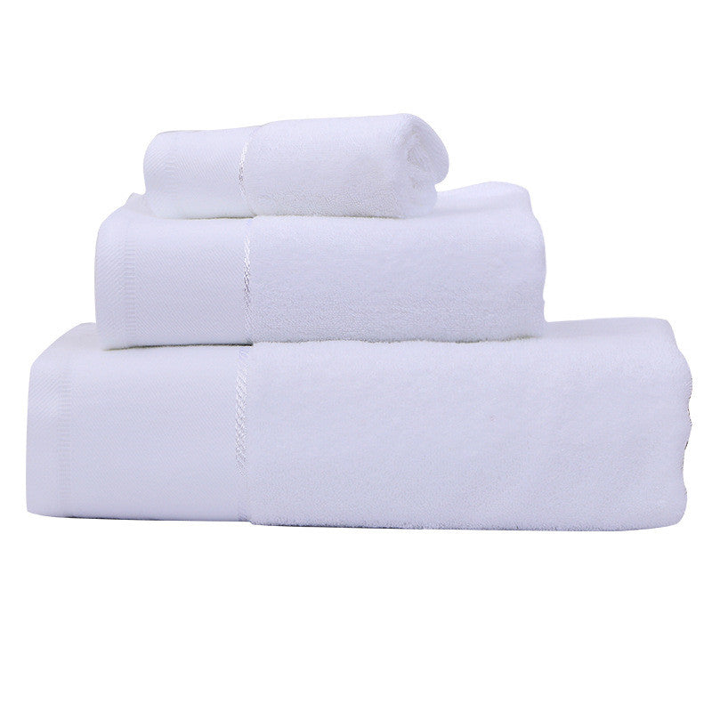White cotton bath towel with soft, absorbent texture and folded design, My Store gift towel
