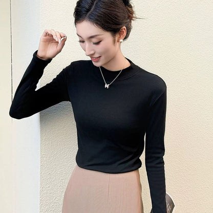 Double-sided brushed knit long-sleeve top in a versatile design by My Store