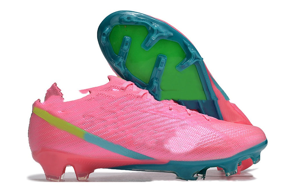 Men's waterproof knitted soccer shoes with built-in air cushion and FG studs