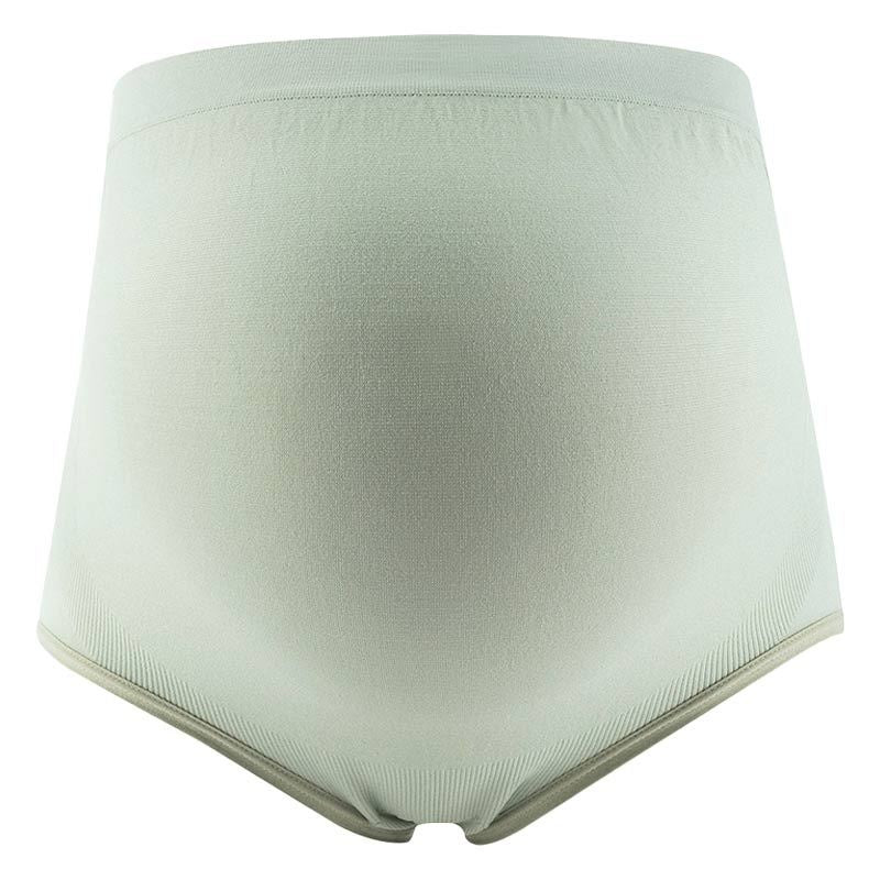 Thin breathable cotton seamless postpartum maternity underwear with crotch and belly support in white
