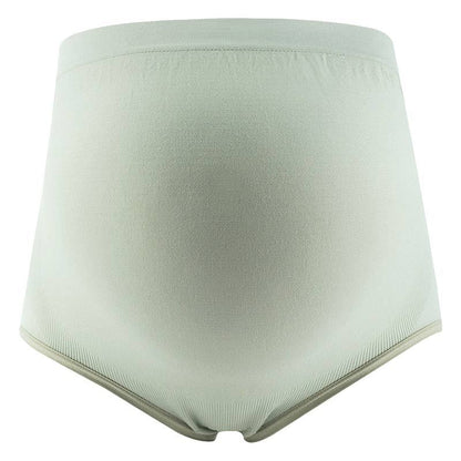 Thin breathable cotton seamless postpartum maternity underwear with crotch and belly support in white