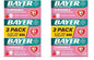 Bayer Low Dose Chewable Aspirin 81mg Cherry bottle with 216 tablets for heart health and pain relief.