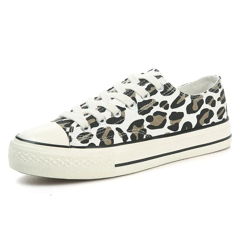 Women's Casual Leopard Print Canvas Shoes (Low/High-top)