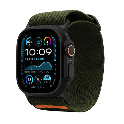 Green elastic active stretch band by Robust, ideal for resistance training and fitness exercises.