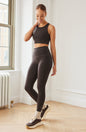 Black Elastique Athletics L'Original Lymphatic Leggings, fitted bottoms with a sleek design, ideal for active wear.