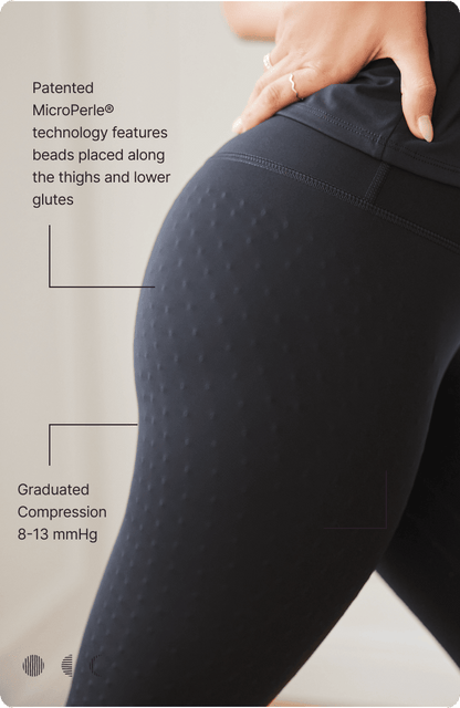 Black Elastique Athletics L'Original Lymphatic Leggings, full-length bottoms with a snug fit and athletic design.
