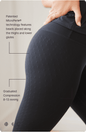 Black Elastique Athletics L'Original Lymphatic Leggings, full-length bottoms with a snug fit and athletic design.