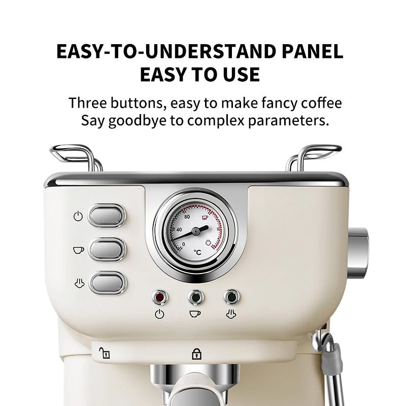 Electric Espresso Coffee Machine Cafetera Semi Automatic 20 Bar Coffee Maker 220V EU Automatic Milk Frother Cappuccino Hot Water - BACKUPMYFILESNOW