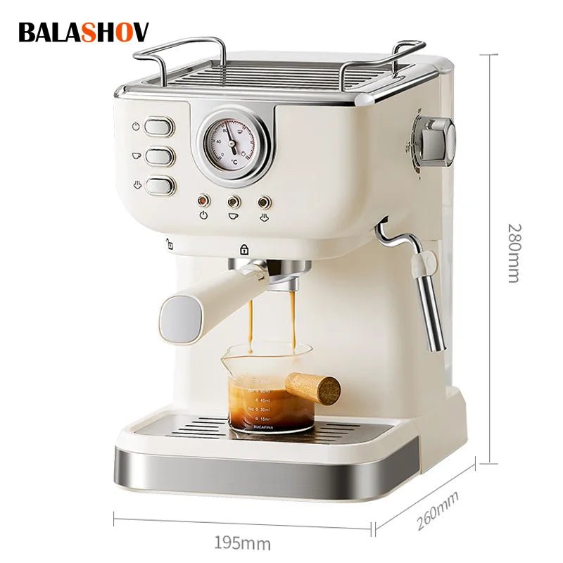 Electric Espresso Coffee Machine Cafetera Semi Automatic 20 Bar Coffee Maker 220V EU Automatic Milk Frother Cappuccino Hot Water - BACKUPMYFILESNOW