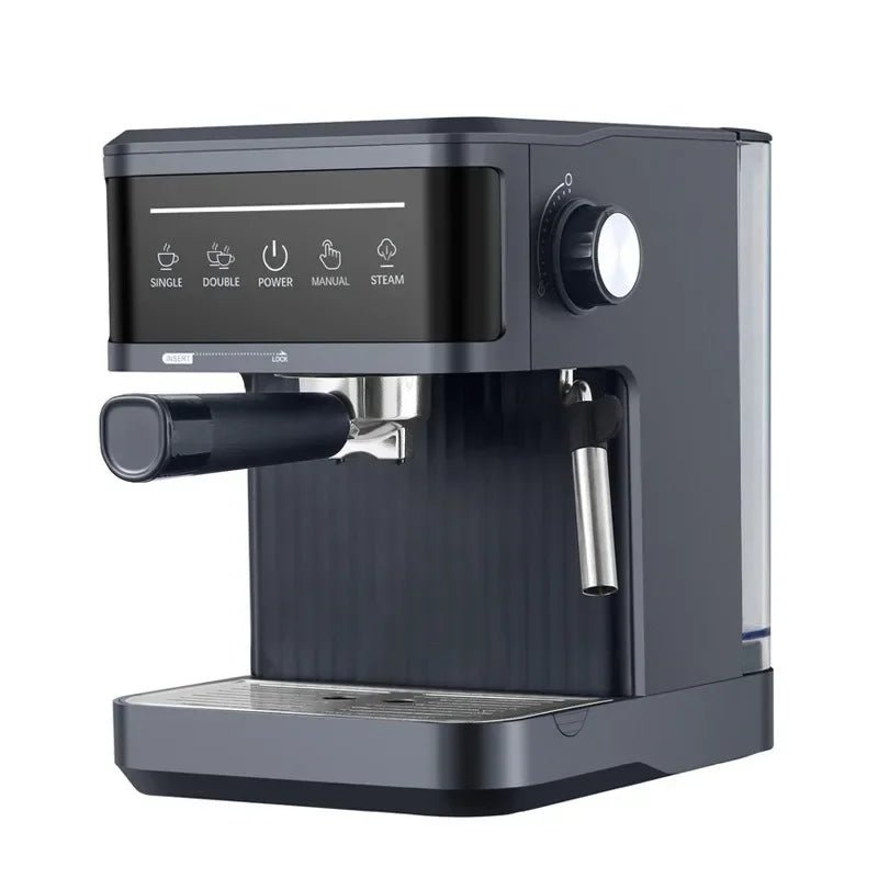 Electric Espresso Maker Professional Italian Espresso Coffee Maker Semi Italian Cappuccino Milk Frother Coffee Machines 20Bar - BACKUPMYFILESNOW