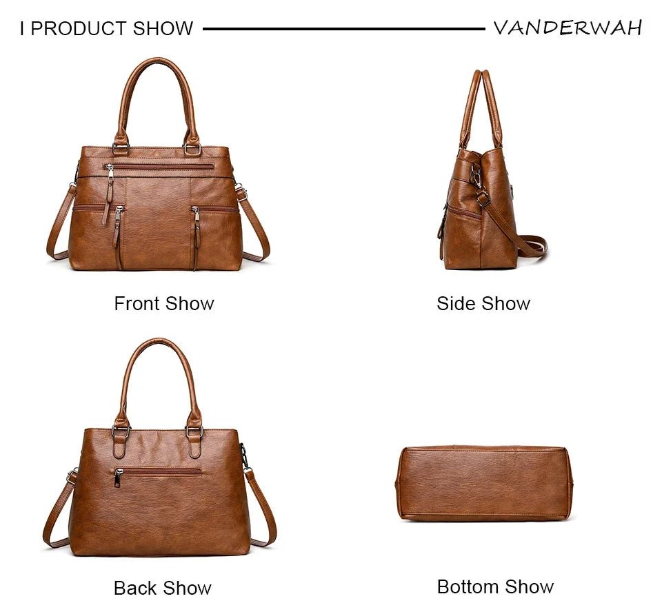 Elegant Handbags For Women High Quality Pu Leather Top - Handle Bags Purse Ladies Shoulder Crossbody Bag Casual Tote bolso purses - BACKUPMYFILESNOW