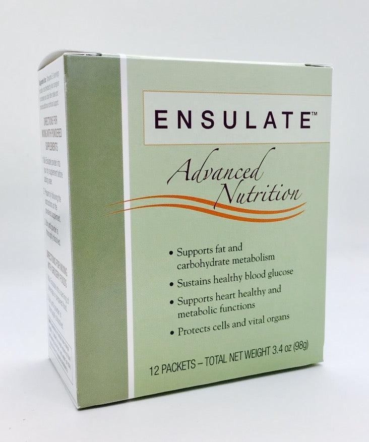 AmBari Nutrition Ensulate Fiber supplement box showing front label with product name and branding.