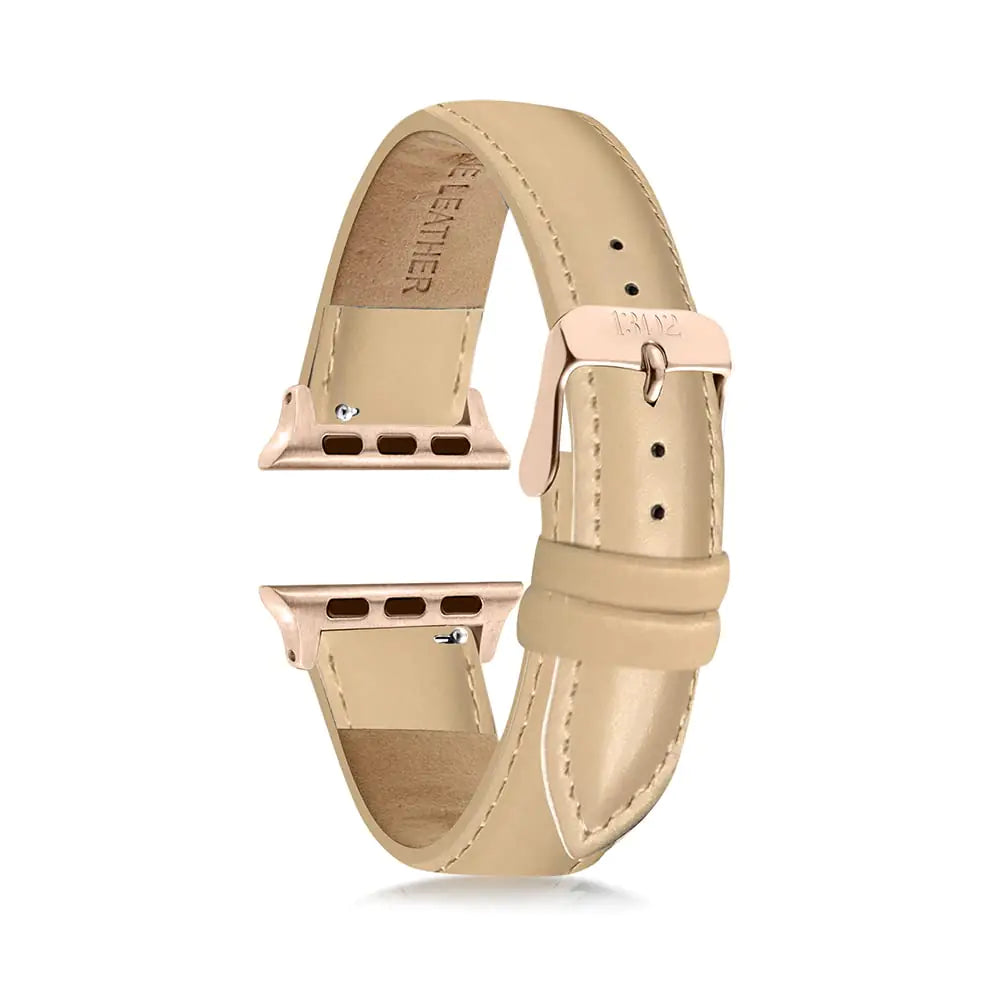 1302 Watch Band Replacement for Apple Watch Series SE 6 5 4 3 2 1 Compatible with Rose Gold Apple Watch 38mm 40mm (Cream 38mm/40mm/41mm)