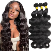 18 20 22 Inch Human Hair Bundles 3 Bundles Deals Human Hair Brazilian Body Wave Bundles Human Hair 100% Human Hair Bundles 12A Brazilian Human Hair Natural Black
