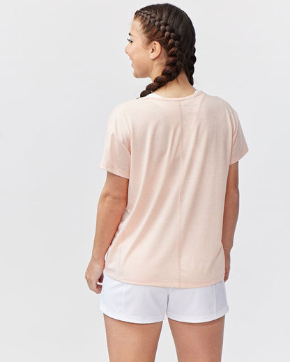 Goal Five G5 Women's Performance Workout Top, training top in nectar color with back design, ideal for everyday exercise.