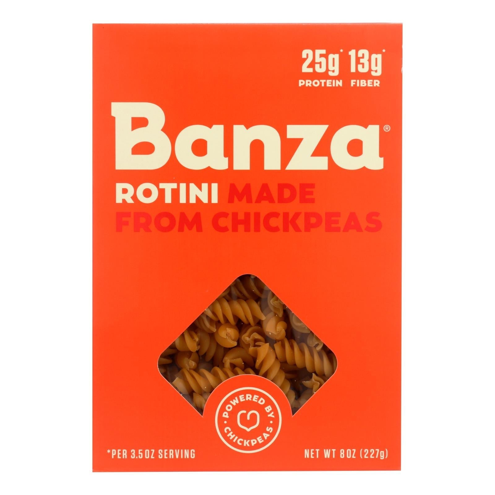 Banza Chickpea Rotini pasta case with 6 packs of 8 oz each, gluten-free legume pasta by Everyday Supply Co.