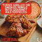 Gustus Vitae Everything But The Buffalo Wing Seasoning, gourmet spice blend in a jar, perfect for flavorful wing dishes.