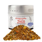 Gustus Vitae Everything But The Taco Seasoning in a spice jar, gourmet seasoning blend for taco and Mexican dishes.