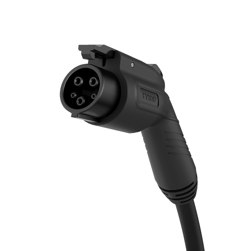 EVIQO Level 2 EV Charger with NEMA 14-50 plug, 48A, 240V, J1772 connector for non-Tesla electric vehicle home charging