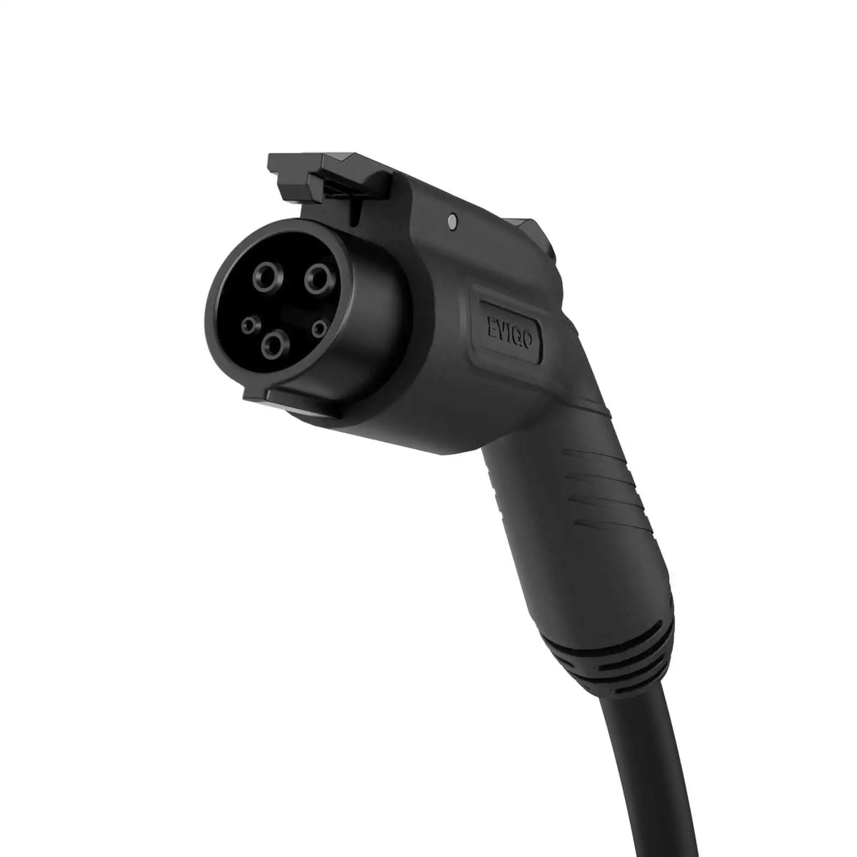EVIQO Level 2 EV Charger for non-Tesla EVs, 48A, 240V, hardwired with J1772 connector and 25-foot cable.