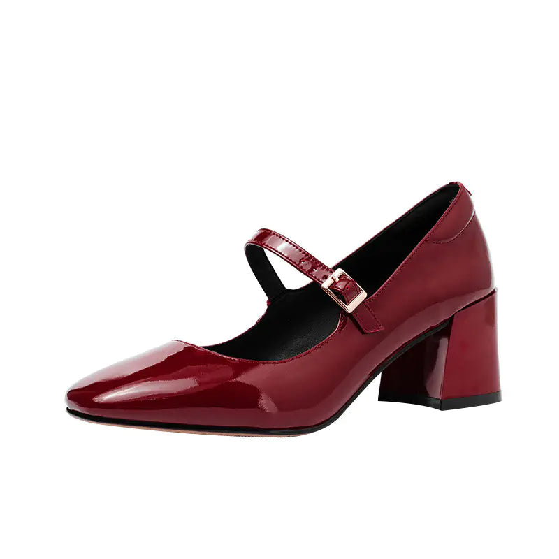 Summer 2020 Women's Patent Leather Mary Jane Heels